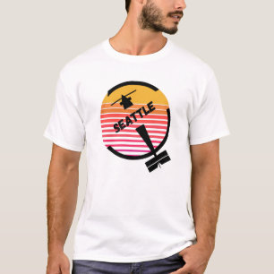 Camiseta Aeropuerto SEA Seattle, Washington - Avión Retro