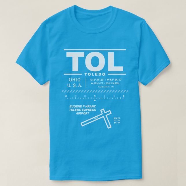 Camiseta Aeropuerto Toledo Express TOL (Diseño del anverso)