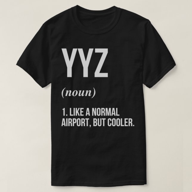 Camiseta Aeropuerto YYZ Definido (Diseño del anverso)