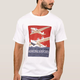 Camiseta Aeropuertos municipales de la ciudad de Nueva York