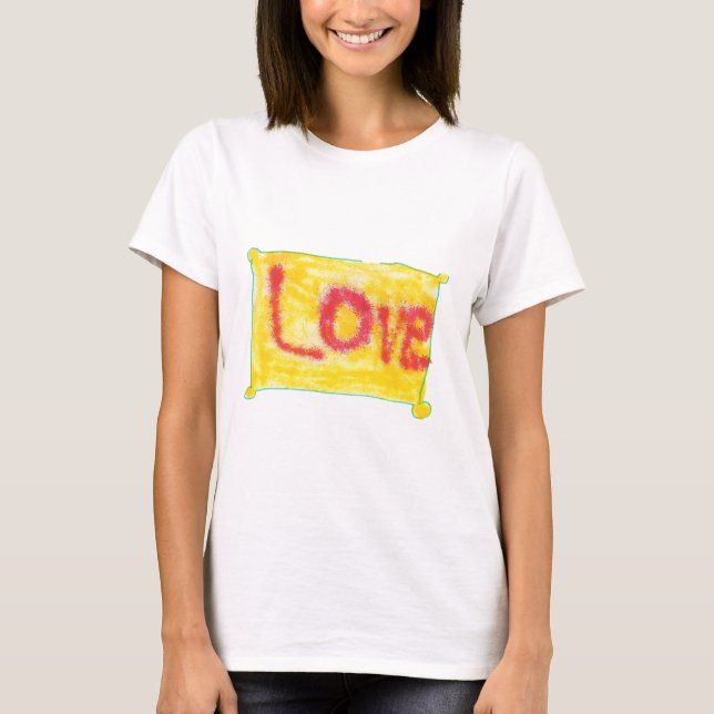 Camiseta Aerosol del amor en amarillo (Anverso)