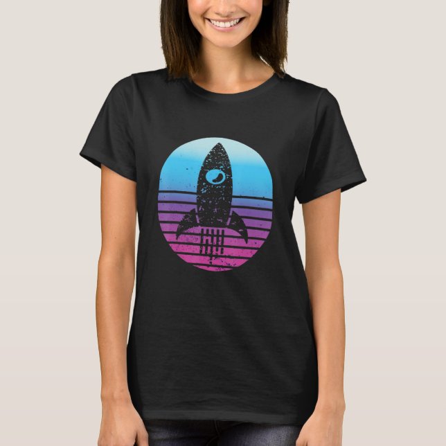 Camiseta Aerospace Engineer Retro Sunset Aeronautical Space (Anverso)