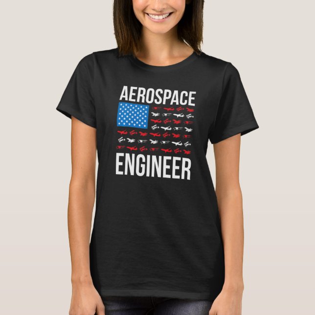 Camiseta Aerospace Engineering US Flag Aerospace Engineer W (Anverso)