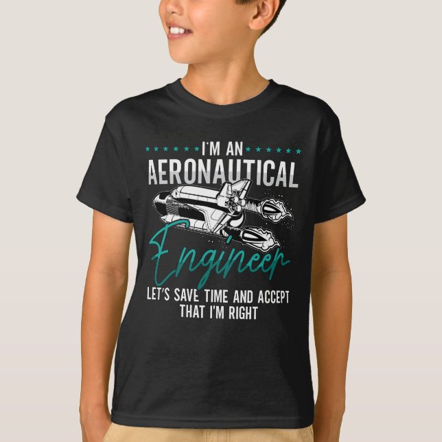 Camiseta Aerospace I'm An Aeronautical Engineer Rocket (Anverso)
