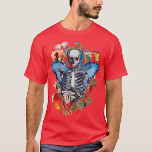 Camiseta Aes Fairy Grunge Butterfly Wing Skeleton Fairycore