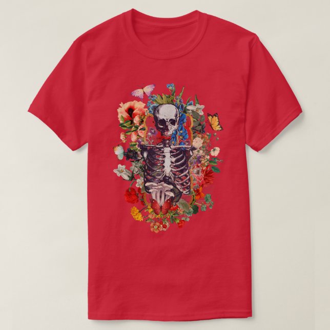 Camiseta Aes Fairy Grunge Butterfly Wing Skeleton Fairycore (Diseño del anverso)