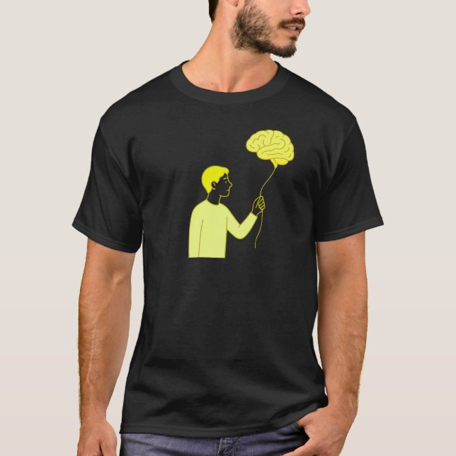Camiseta Aesthetic Brain Balloon • Funny Overthinking Art (Anverso)