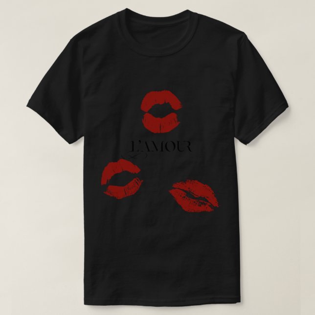 Camiseta Aesthetic French love coquette print   (Diseño del anverso)