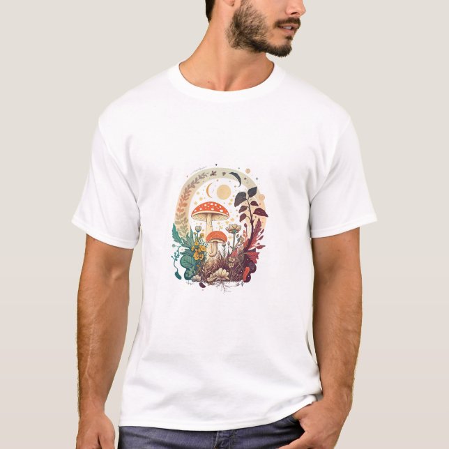 Camiseta Aesthetic Goblincore And Cottagecore Mushroom Tren (Anverso)