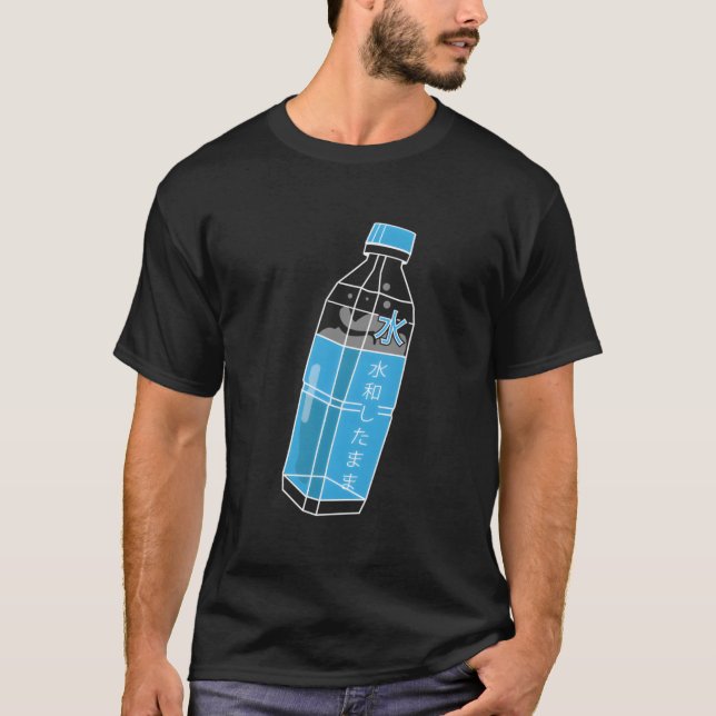 Camiseta Aesthetic Harajuku Water Bottle Stay Hydrated Japa (Anverso)
