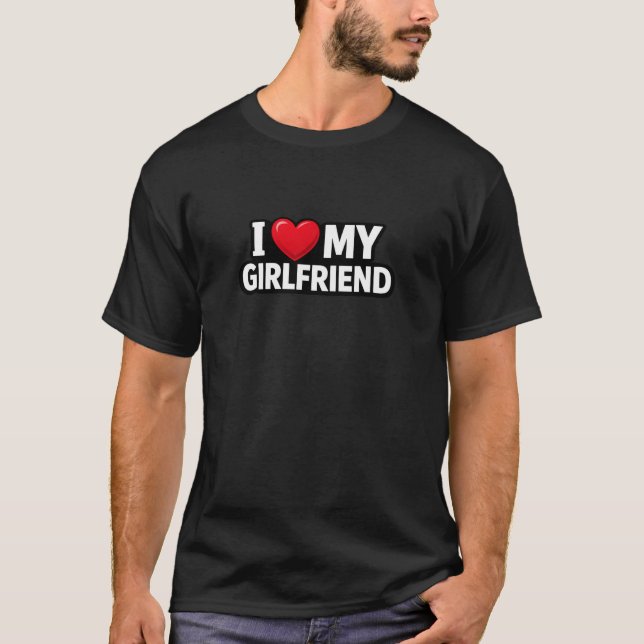 Camiseta Aesthetic I Heart My Girlfriend Gift for Boyfriend (Anverso)