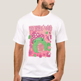 Camiseta Aesthetic Kawaii Cute Frog Mushroom Cottagecore Pe