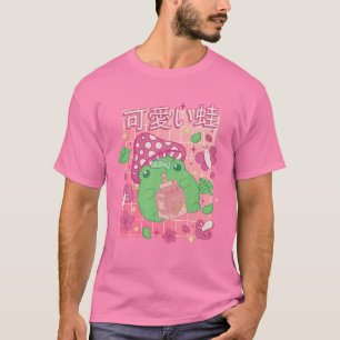 Camiseta Aesthetic Kawaii Cute Frog Mushroom Cottagecore Pe