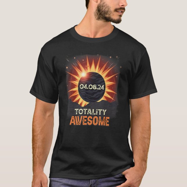 Camiseta Aesthetic Mountain Total Solar Eclipse 2024 Totali (Anverso)