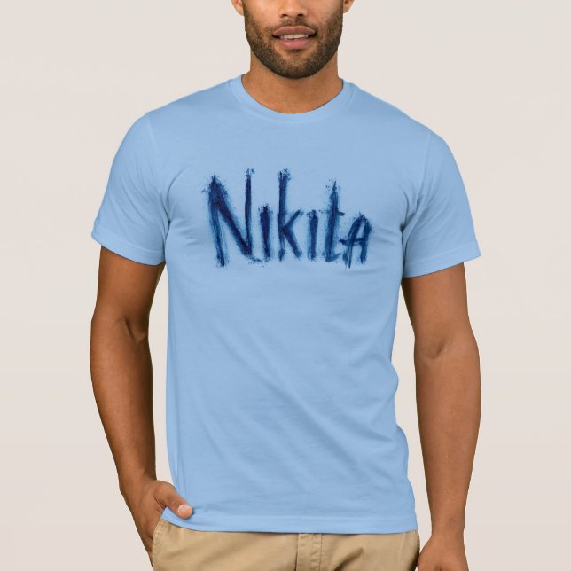 Camiseta Aesthetic "Nikita" Script Art Personalizado - Cust (Anverso)