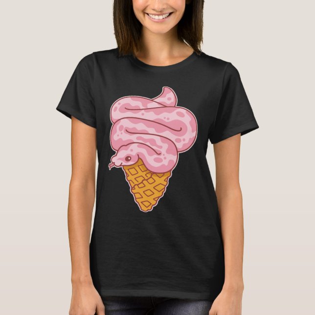 Camiseta Aesthetic Pink Snake Ice Cream (Anverso)