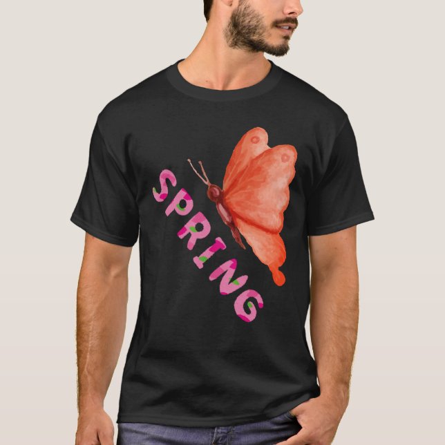 Camiseta  Aesthetic Spring Butterfly Minimalist Graphic (Anverso)