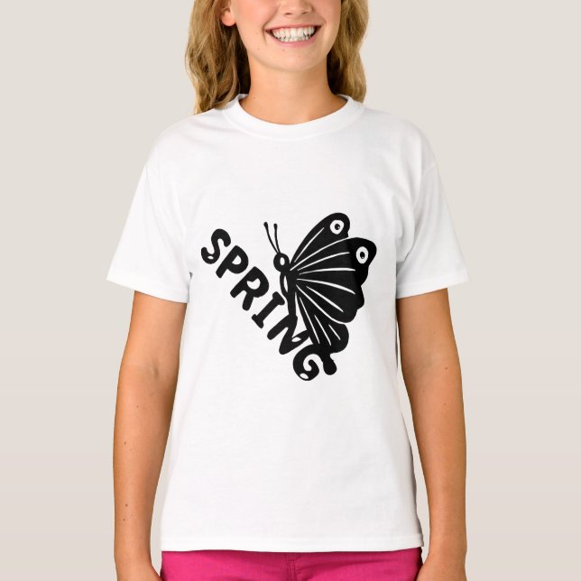 Camiseta  Aesthetic Spring Butterfly Minimalist Graphic (Anverso)