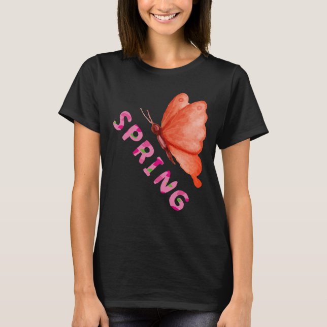Camiseta  Aesthetic Spring Butterfly Minimalist Graphic (Anverso)
