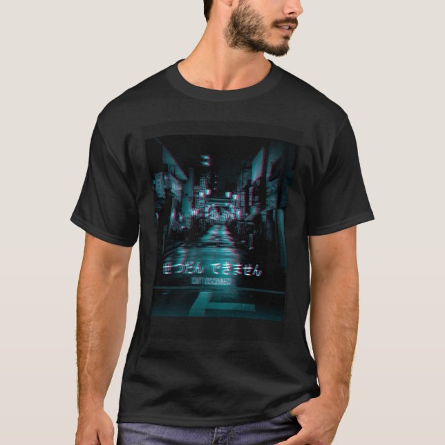 Camiseta Aesthetic Style Vaporwave Japan 80s 90s Meme Tokyo (Anverso)
