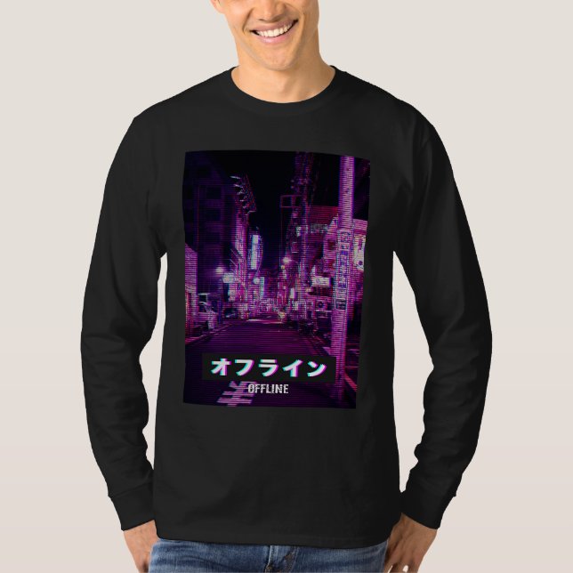 Camiseta Aesthetic Style Vaporwave Japan 80s Meme Sad Glitc (Anverso)