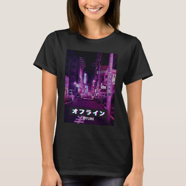 Camiseta Aesthetic Style Vaporwave Japan 80s Meme Sad Glitc (Anverso)