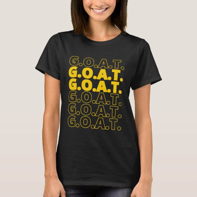Camiseta Aesthetic Yellow G O A T Greatest of All Time (Anverso)