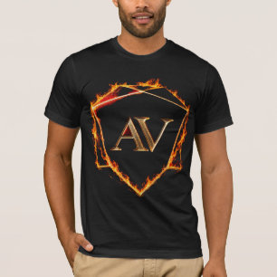 Camiseta AETHER VANGUARD - Logotipo de AV Piedra Forma Ropa