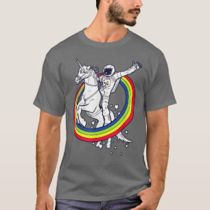 Camiseta AETICON Astronaut Riding Unicorn Rainbow LGBTQIA+ 