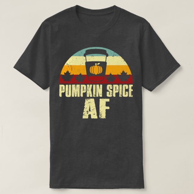 Camiseta AF de especias de calabaza retro (Diseño del anverso)