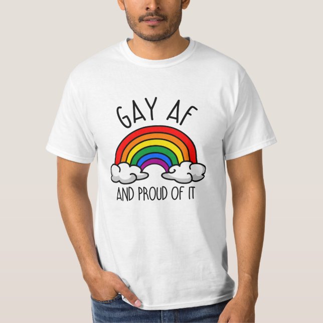 Camiseta AF GAY y orgulloso de ello (Anverso)