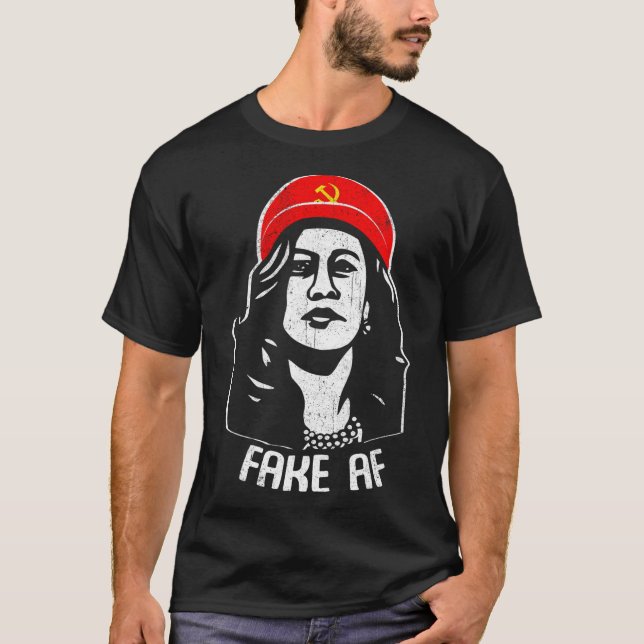 Camiseta Af Kamala Harris Humor electoral de comunismo Homb (Anverso)