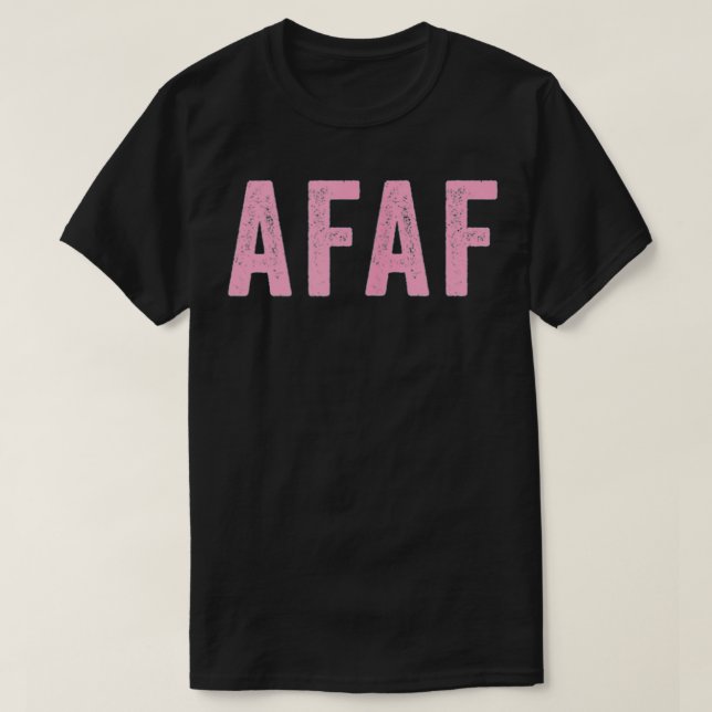 Camiseta AF libre de alcohol AFAF  (Diseño del anverso)