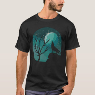 Camiseta Afeitación de Wolf Forest Animal Moon Nature Love