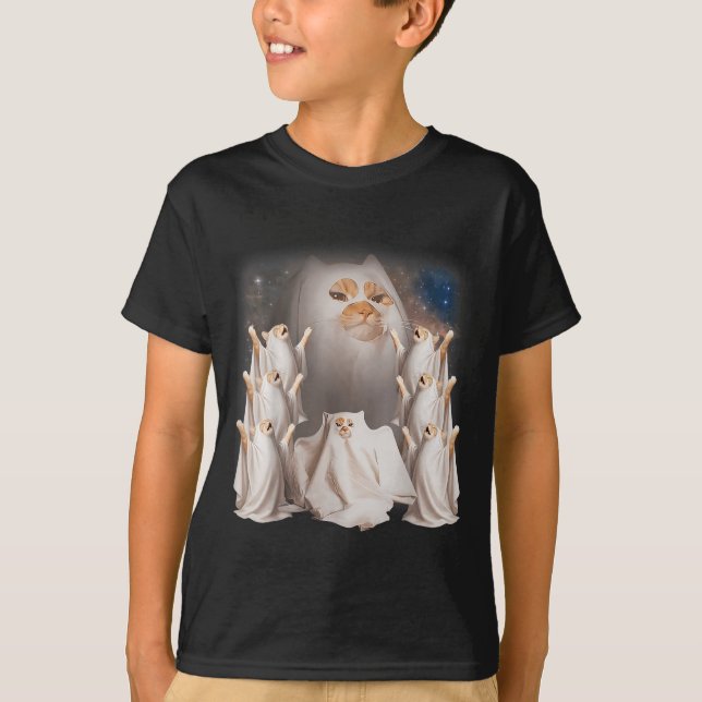 Camiseta Afeitación Ritual Gigante Gato Gato Meme Gracioso  (Anverso)