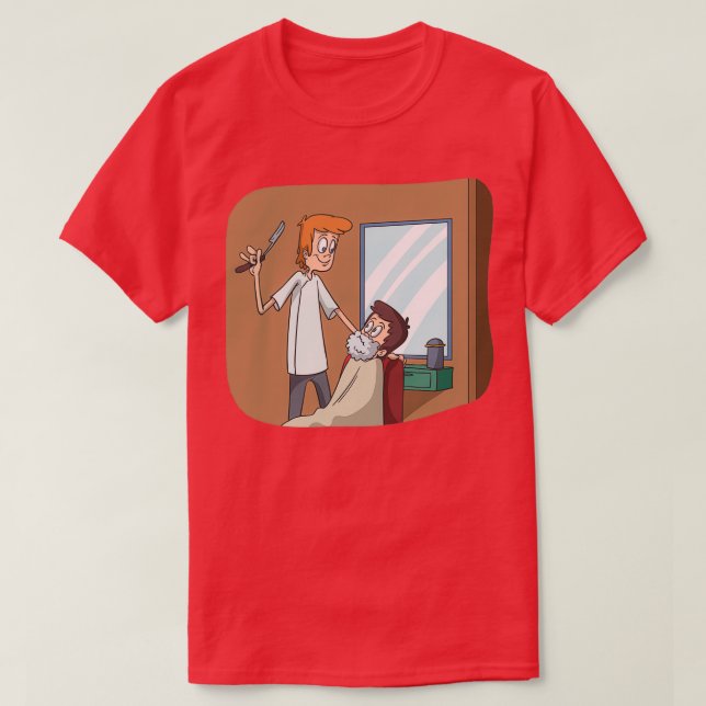 Camiseta afeitado de barberas (Diseño del anverso)