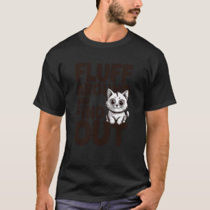 Camiseta Afeitar Alrededor y Descubrir Cara de Gato Audaz A