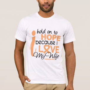Camiseta Aferrar de cáncer endometrial a esperar mi esposa
