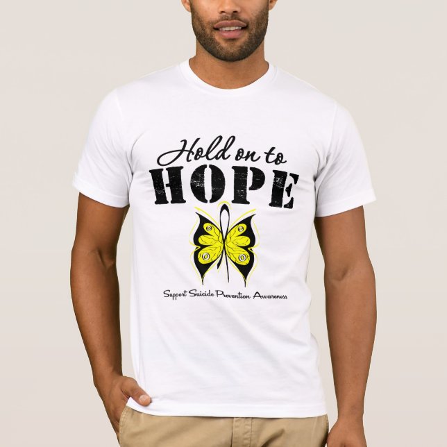 Camiseta Aferrar de la prevención del suicidio a la (Anverso)
