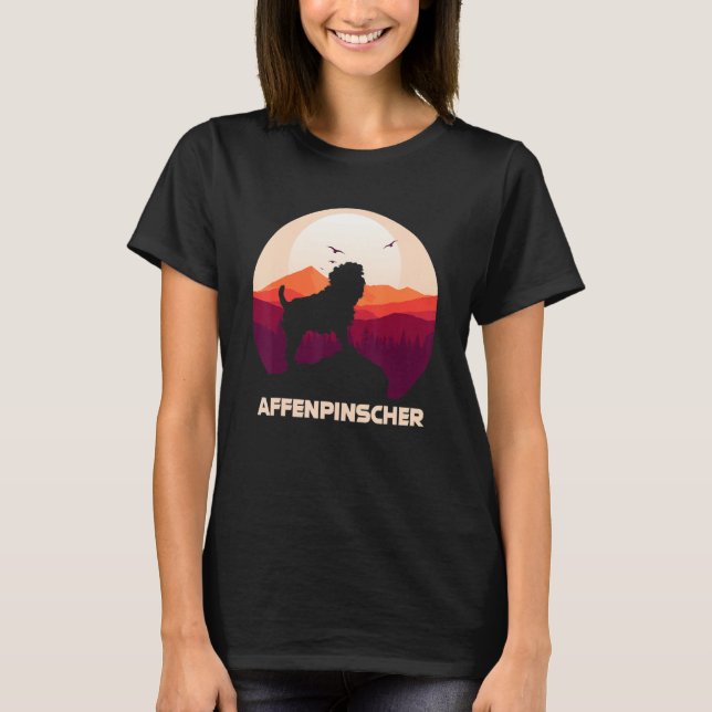 Camiseta Affenpinscher And Moon Halloween 1 (Anverso)