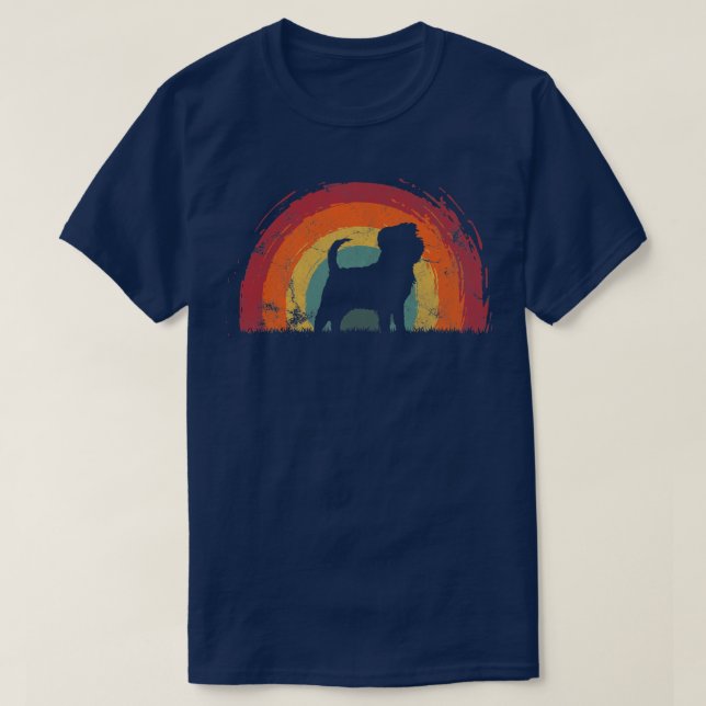 Camiseta Affenpinscher Vintage Hombres Perro Arcoiris Mujer (Diseño del anverso)