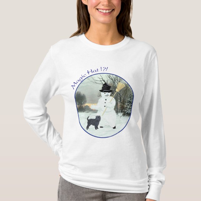 Camiseta Affenpinscher y Snowman (Anverso)