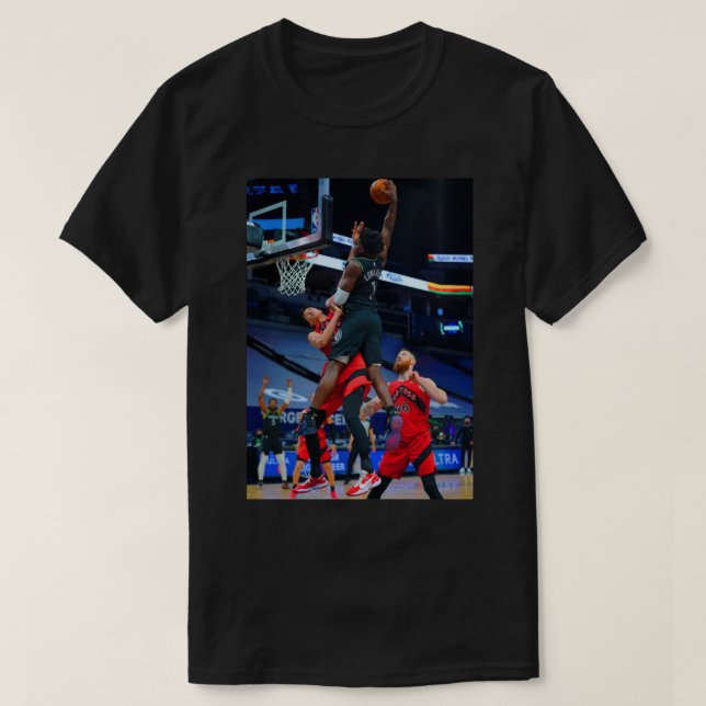 Camiseta Affiche Anthony Edwards Dunk sur Yuta Watanabe (Diseño del anverso)