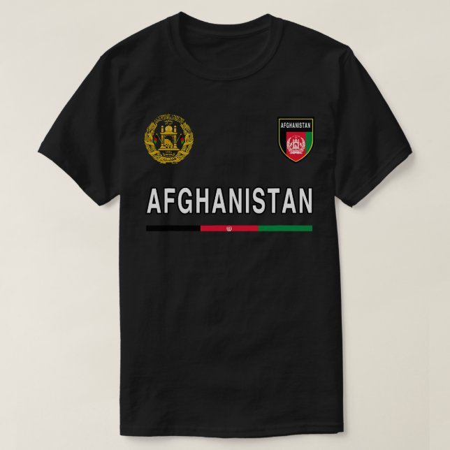 Camiseta Afganistán Deporte/Soccer Jersey Tee Flag (Diseño del anverso)