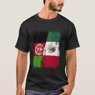 Camiseta Afganistán México Media bandera Herencia afgana me