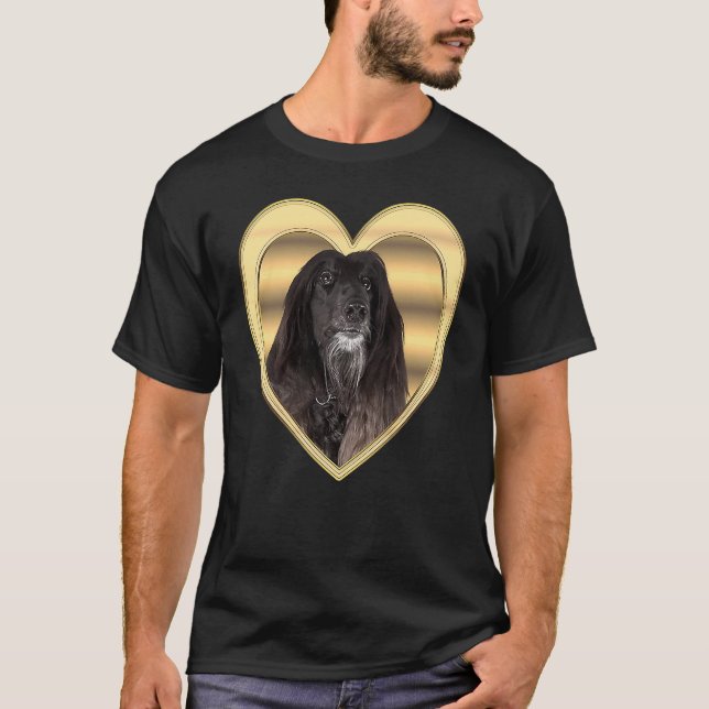 Camiseta Afghan Hound  Afghan Hound Dog Heart   Afghan Houn (Anverso)