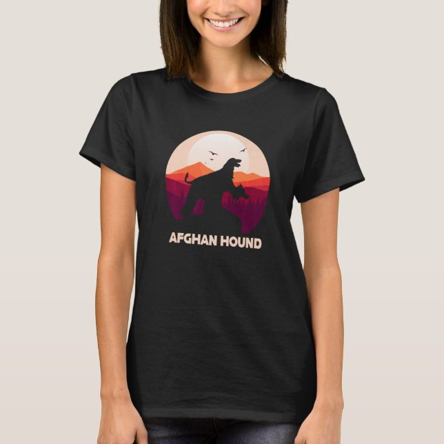 Camiseta Afghan Hound under Moon for Halloween Costume  1 (Anverso)
