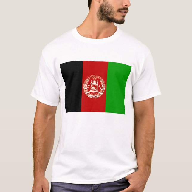 Camiseta Afghanistan Flag T-Shirt, Patriotic T-Shirts, (Anverso)