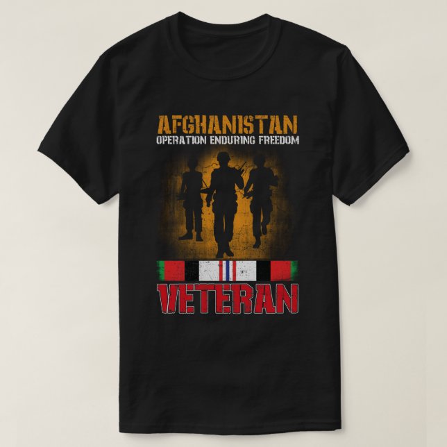 Camiseta Afghanistan Veteran Proud Army US Military (Diseño del anverso)