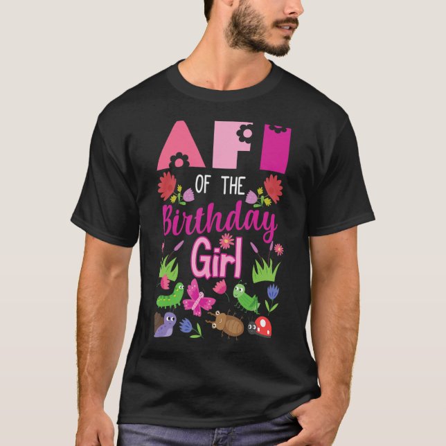 Camiseta Afi Del Chica De Cumpleaños Bug Insect Fiesta Bday (Anverso)